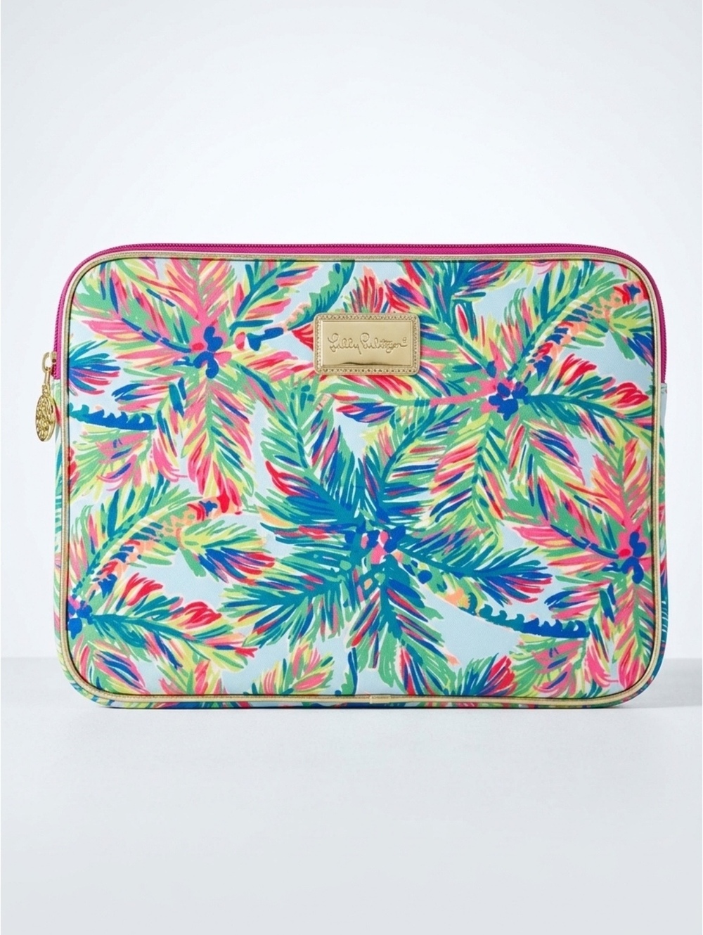 Lilly Pulitzer Multi Color Palm Print Laptop/iPad Case